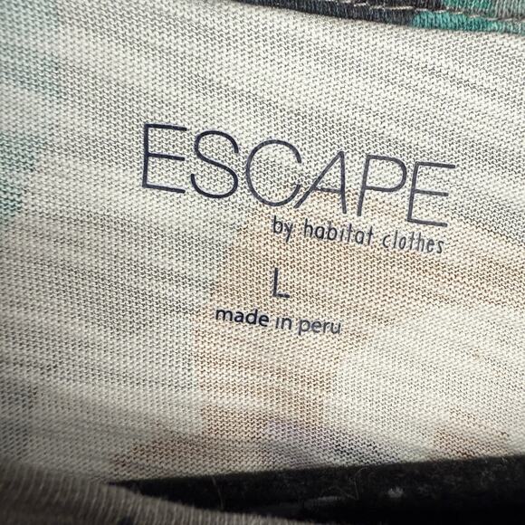 Escape by Habitat Clothes Large Gray Colorful Floral Long Sleeve Roundneck Artsy - Picture 7 of 8